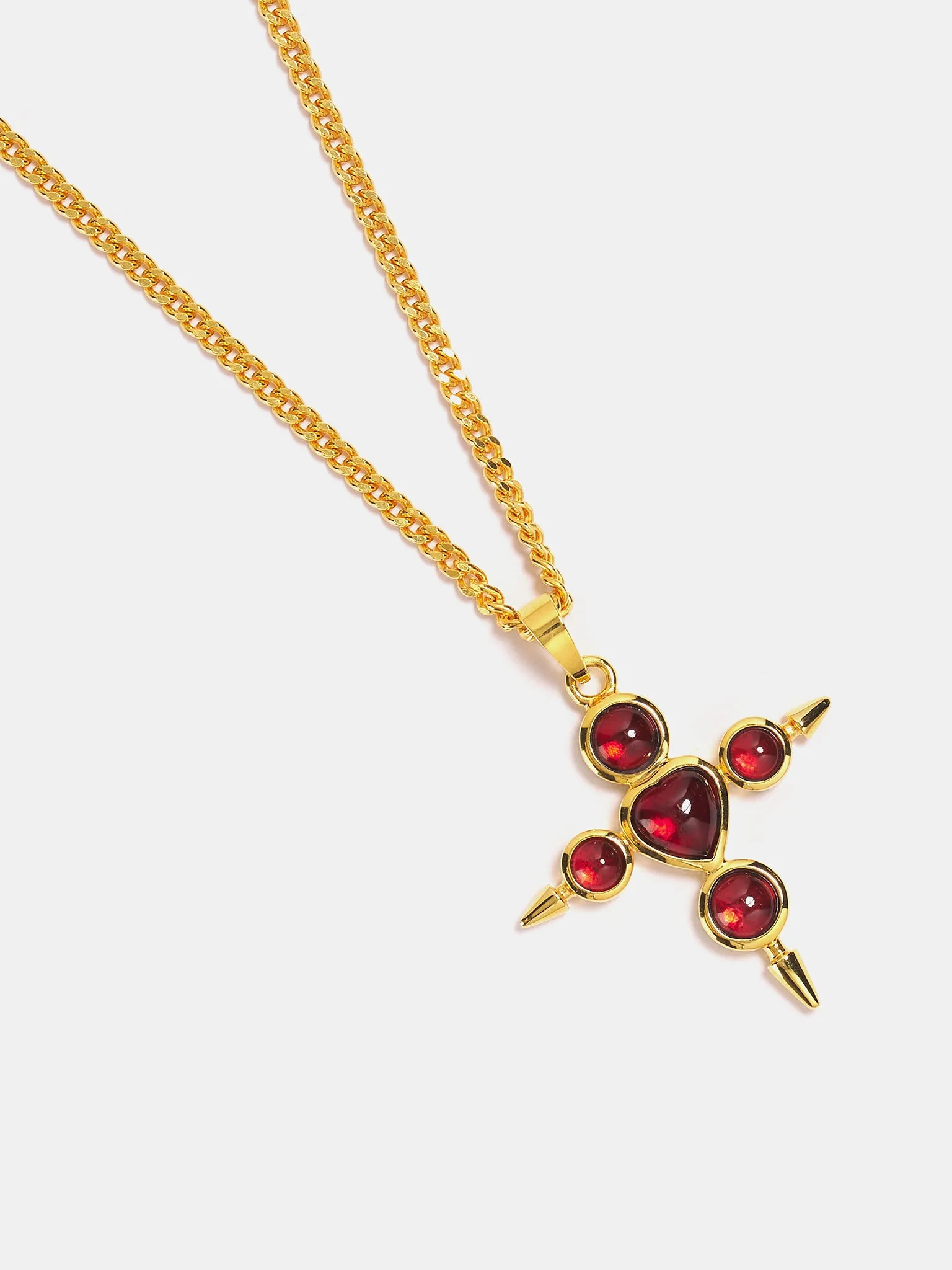 Empress Garnet Necklace EMPRESS-GARNET-GOLD-PLATED-SIL