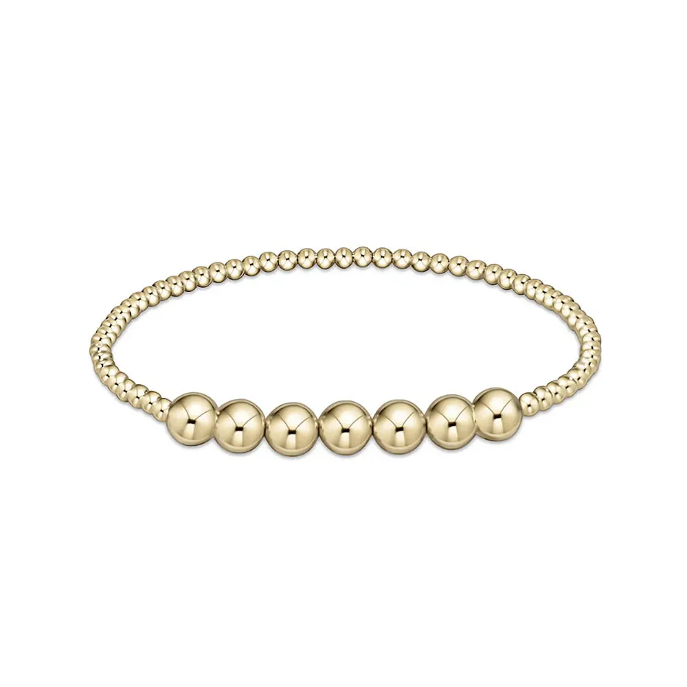 enewton 6.25" Classic Beaded Bliss Bracelet - Gold 3mm *Retired*