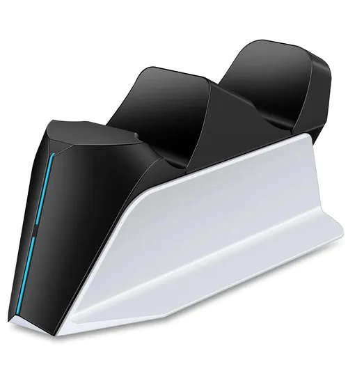 Fast Charging PS5 Controller Dock – Unique Spaceship Design & LED Indicators