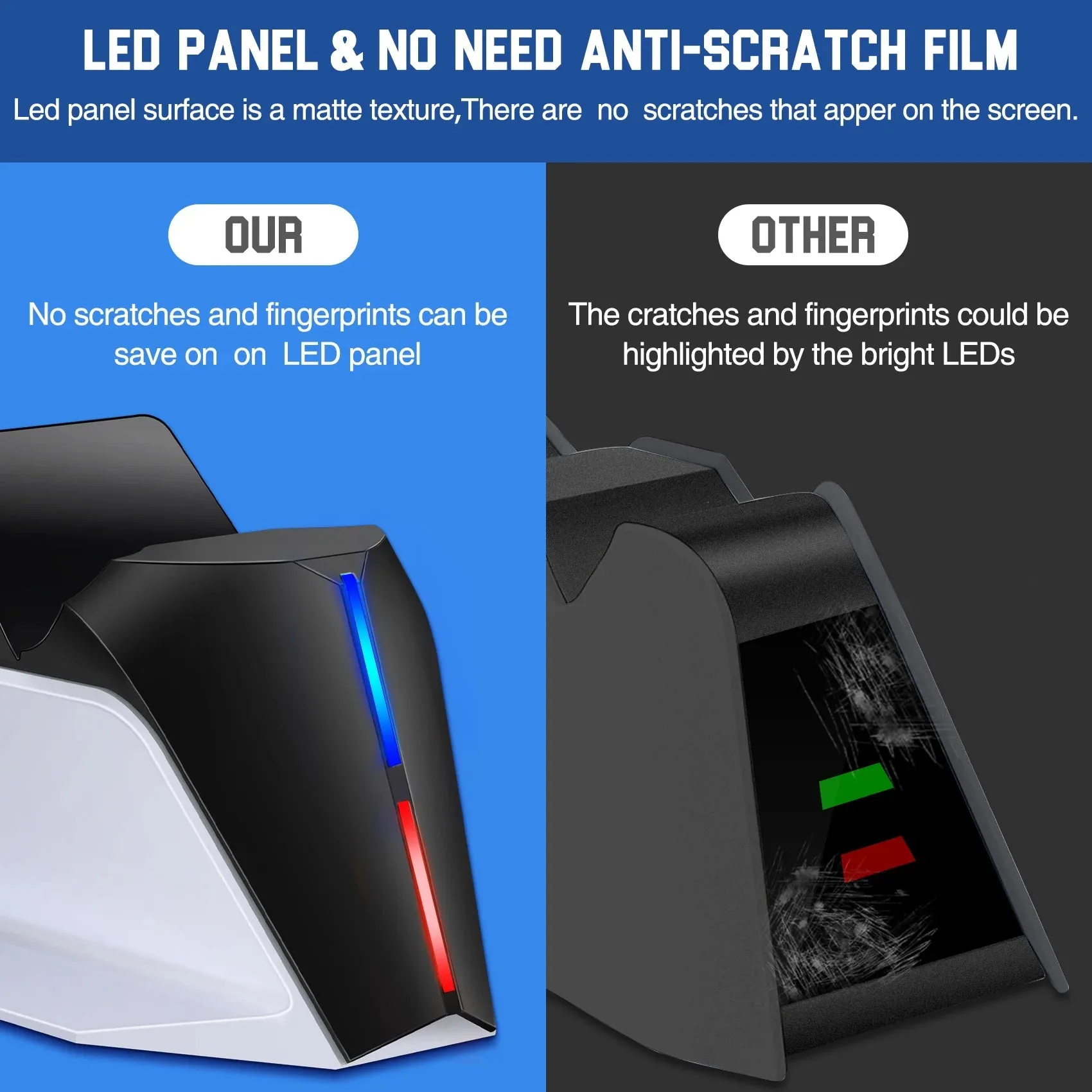 Fast Charging PS5 Controller Dock – Unique Spaceship Design & LED Indicators