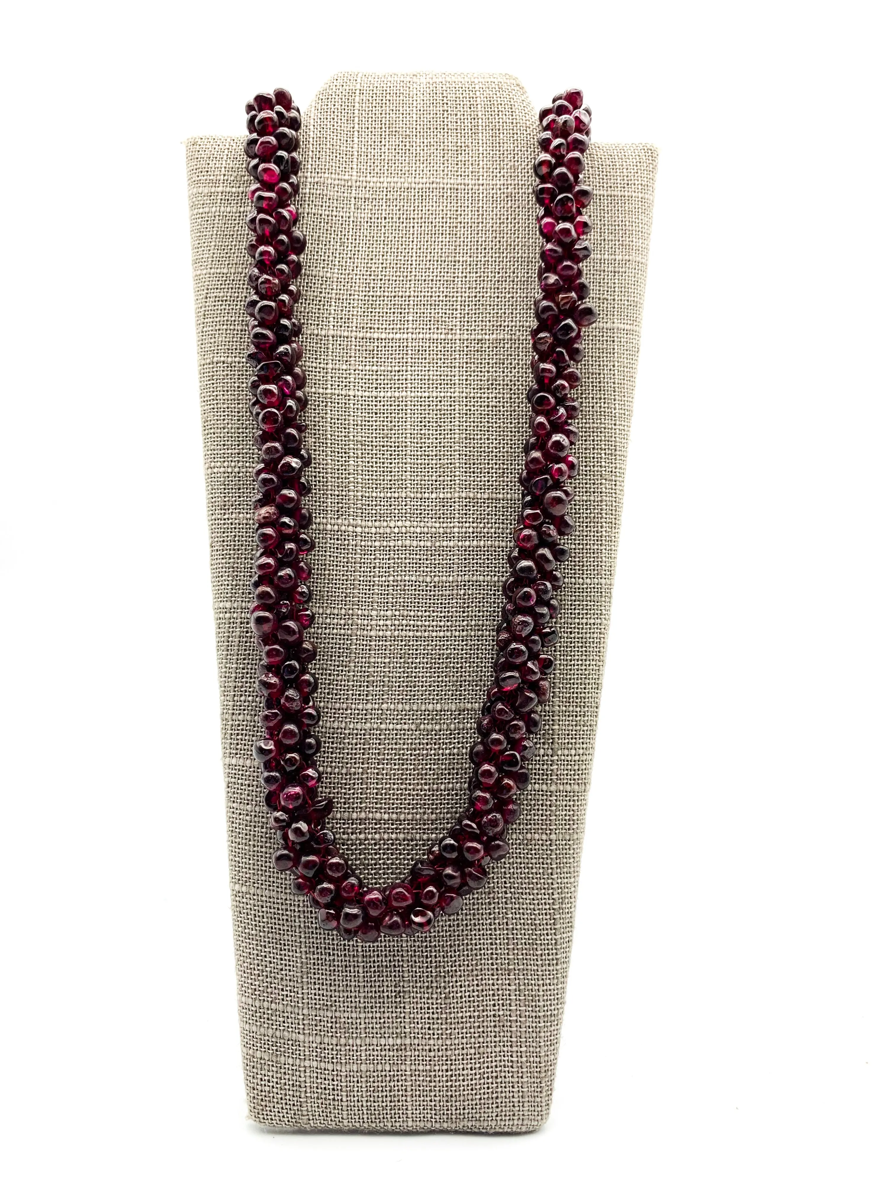 Garnet Rope Necklace