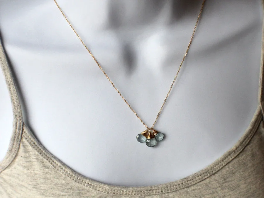 Garnet Trio Necklace