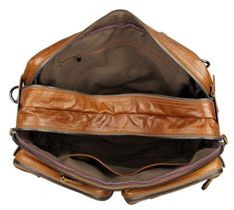 Genuine Leather Large Business Handheld Bag