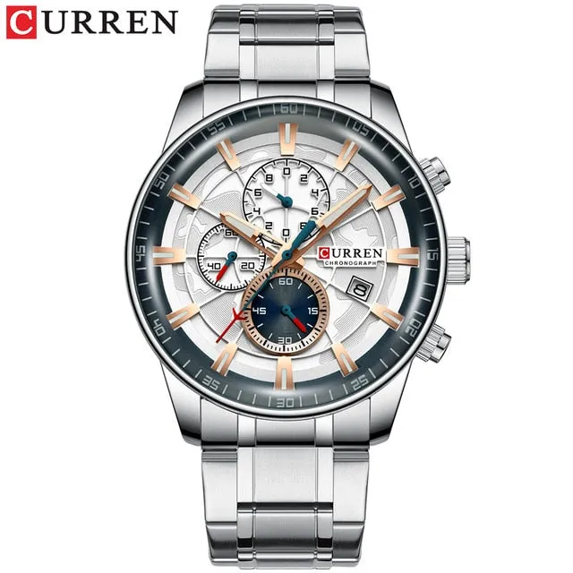 Gold Sport Waterproof Quartz Watches for Men