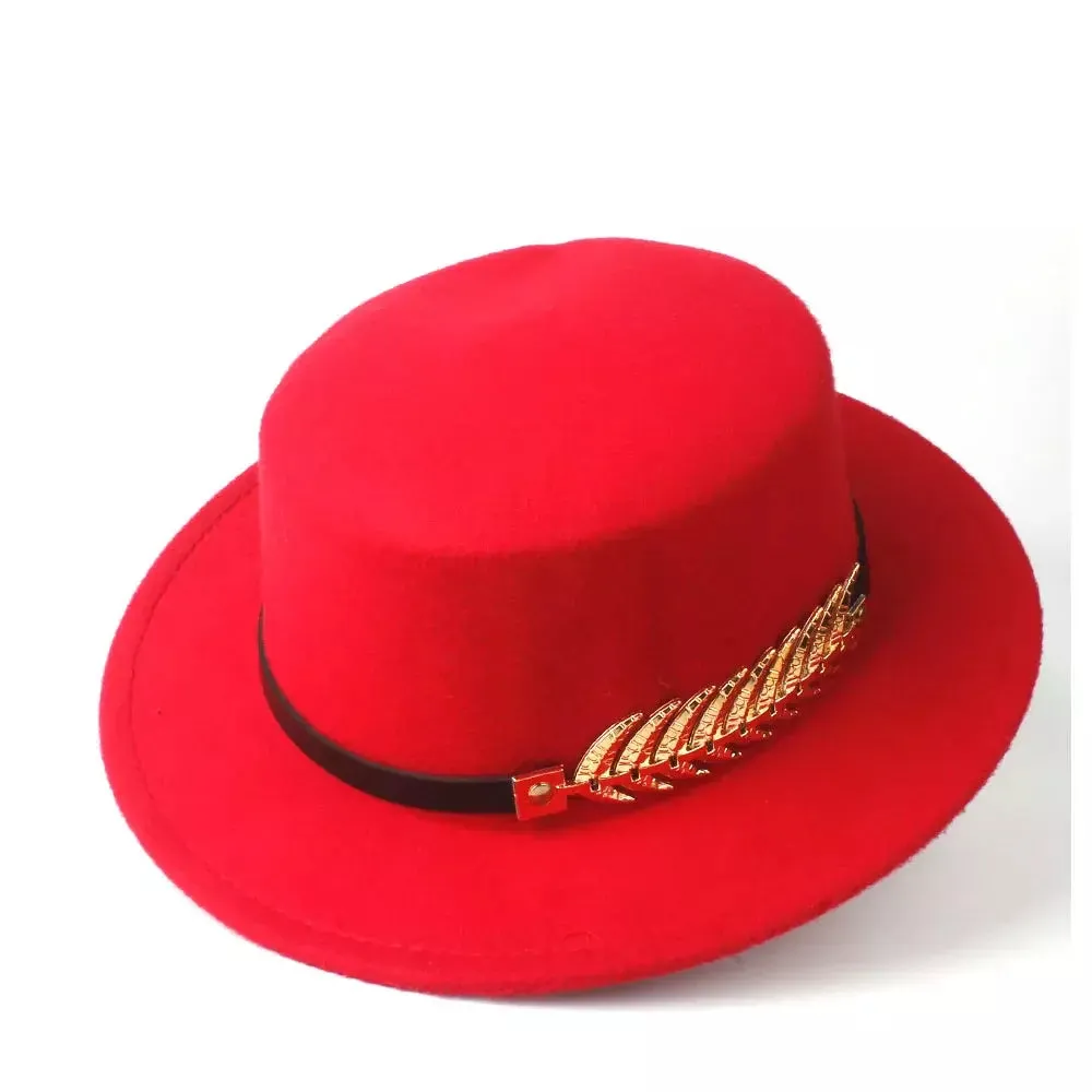 Golden Feather Classic Boater Hat