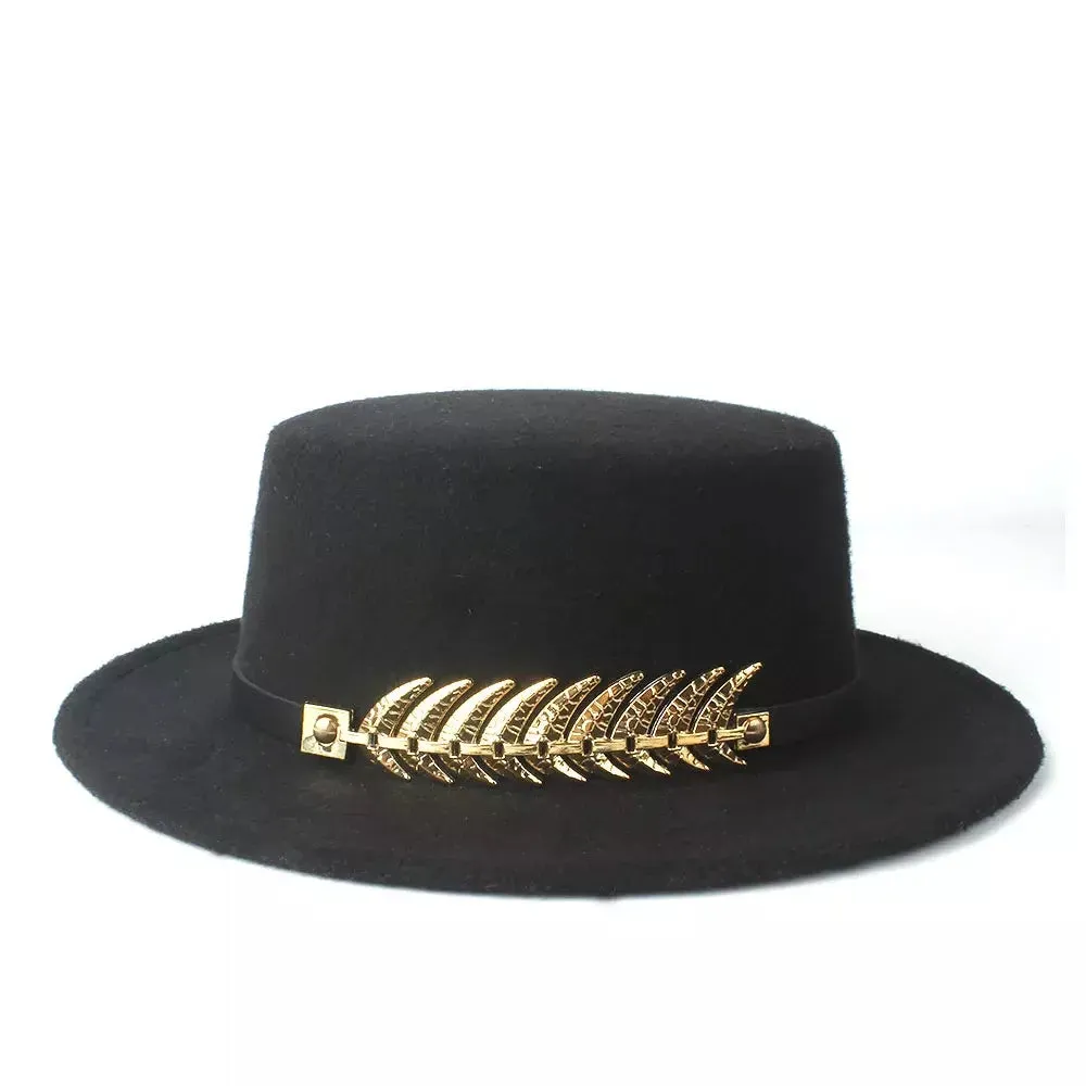 Golden Feather Classic Boater Hat