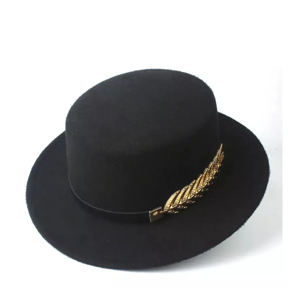 Golden Feather Classic Boater Hat