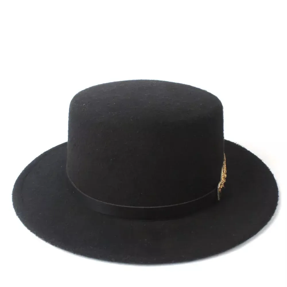 Golden Feather Classic Boater Hat