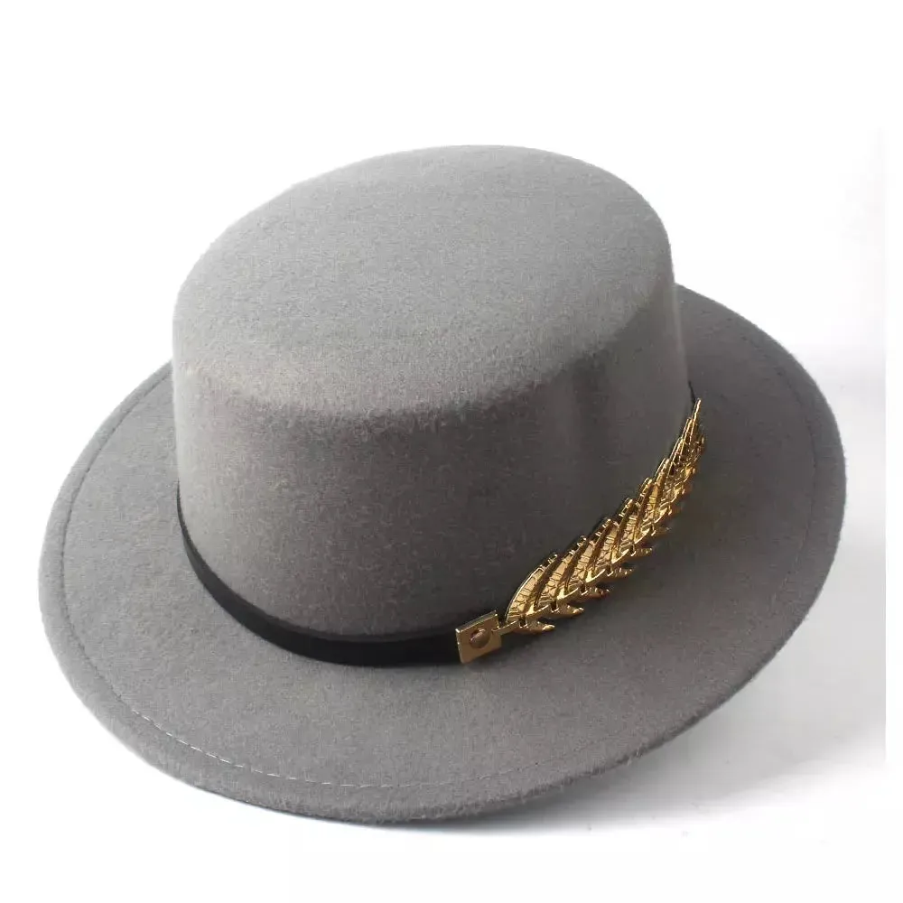 Golden Feather Classic Boater Hat