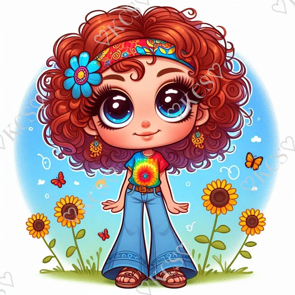Hippie Girls (6 image choices)