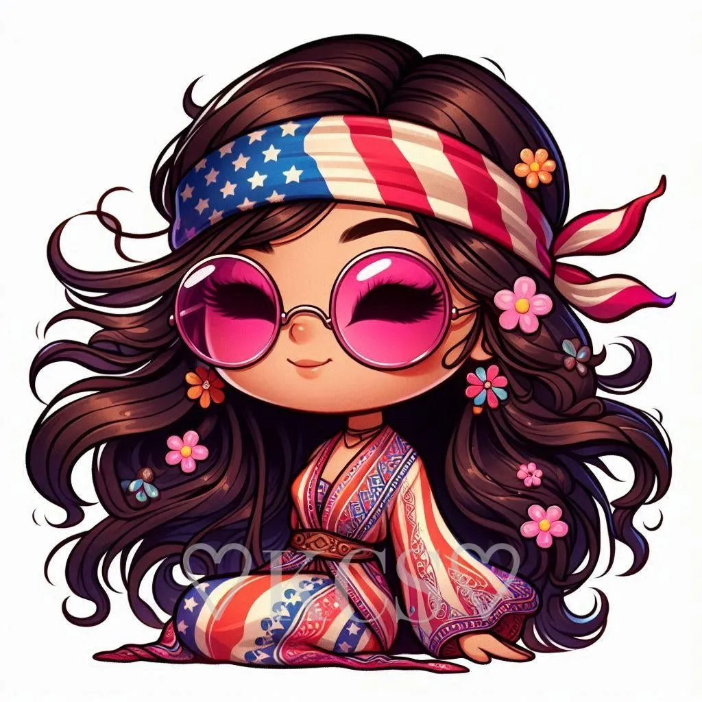 Hippie Girls (6 image choices)