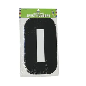 Iron On Number 0, Black- 30cm