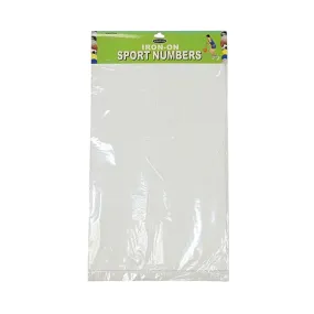 Iron On Number 8, White- 30cm