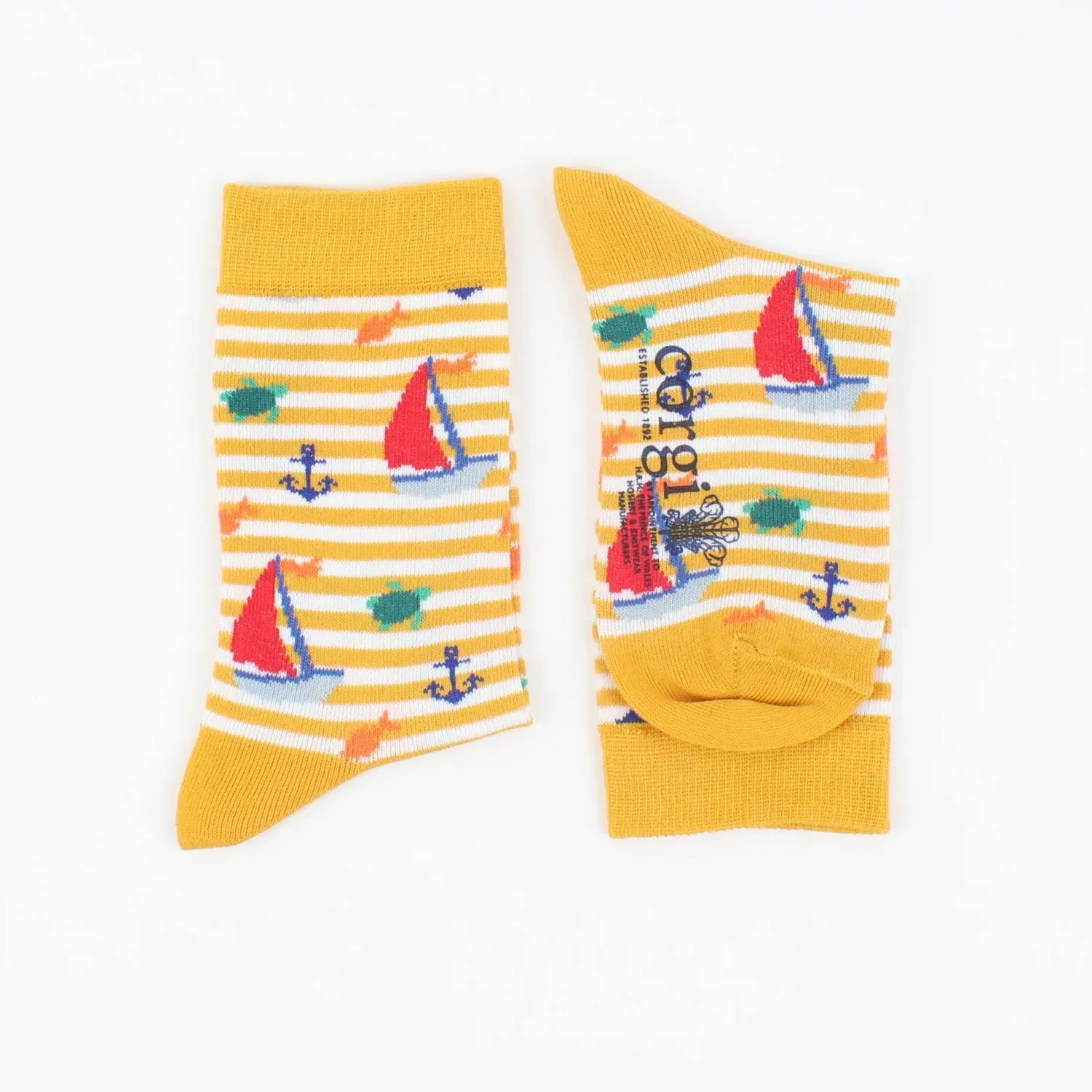 Kids Sailboat Cotton Socks