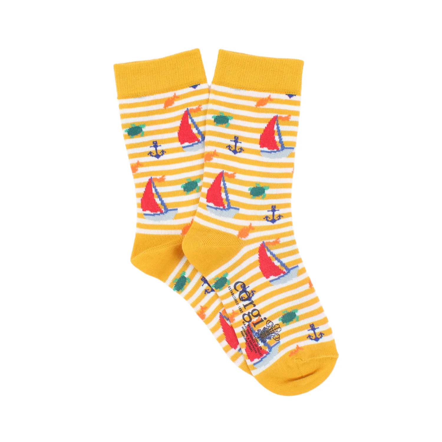 Kids Sailboat Cotton Socks