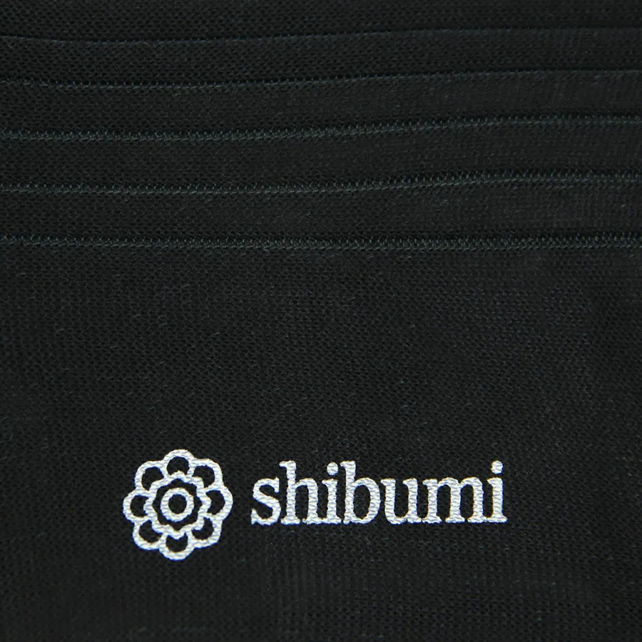 Knee Socks - Shadow Stripes - Black / Grey - Pure Cotton