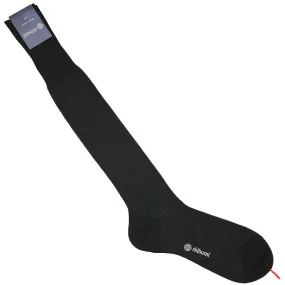 Knee Socks - Shadow Stripes - Black / Grey - Pure Cotton