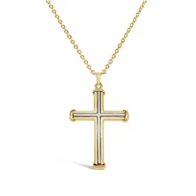LaViano Fashion 14K Two Tone Cross