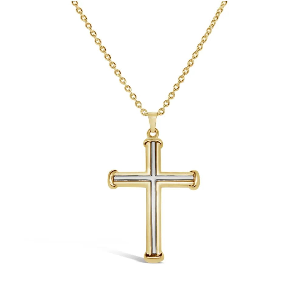 LaViano Fashion 14K Two Tone Cross