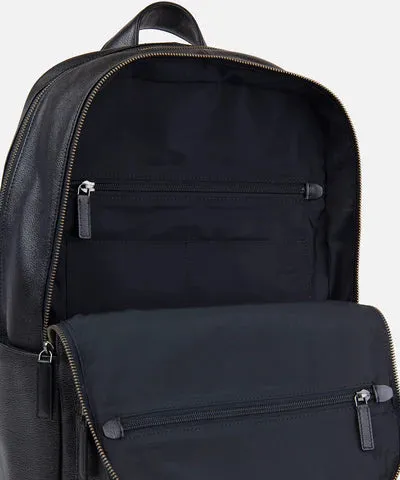 LEATHER BACKPACK - BLACK