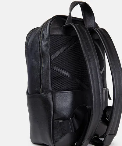 LEATHER BACKPACK - BLACK