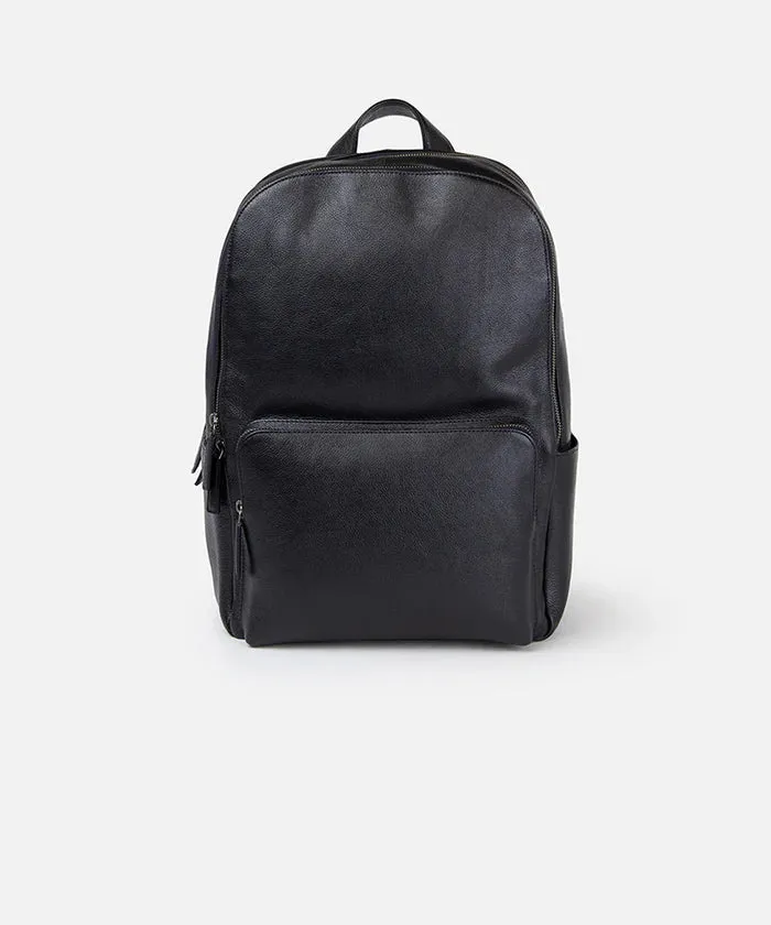 LEATHER BACKPACK - BLACK