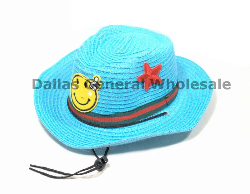 Little Kids Straw Cowboy Hats Wholesale