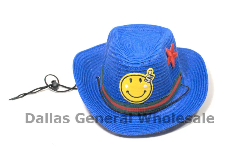 Little Kids Straw Cowboy Hats Wholesale