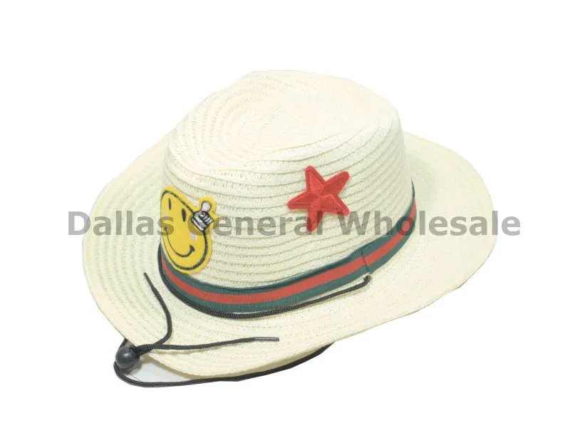Little Kids Straw Cowboy Hats Wholesale