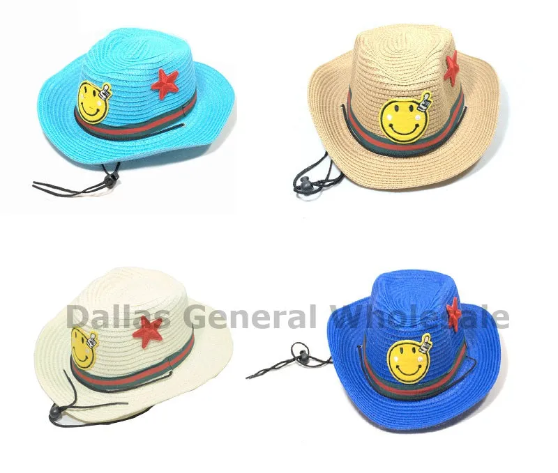 Little Kids Straw Cowboy Hats Wholesale