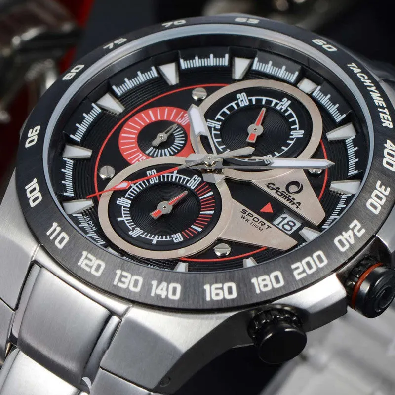 Luxury brand watches men sports fashion table luminous multifunction racing mens quartz wrist watch waterproof 100m