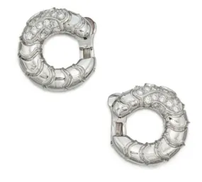 Marina B White Gold Diamond 'Onda' Earclips ASC5433