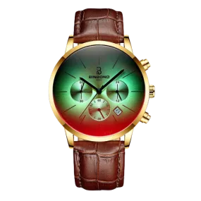 Men Military Style Stainless Steel Bright Coloured Glass Watches
