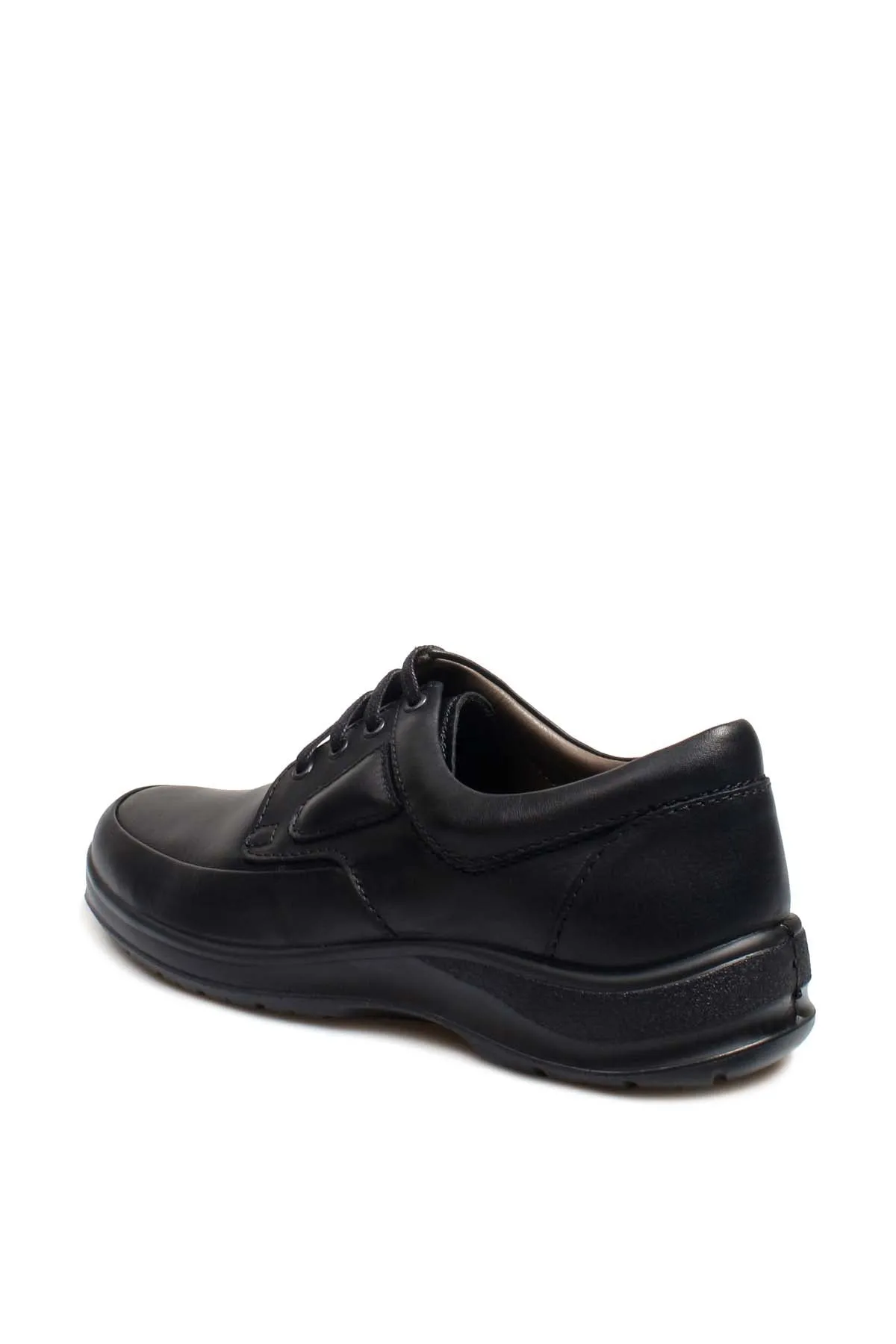 Men's Black Lace-Up Shoes with Cushioned Sole - Wessi