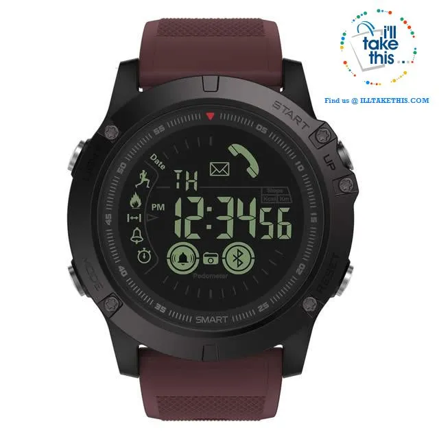 Men's Rugged Smartwatch All-Terrain Sports Watch for IOS and Android