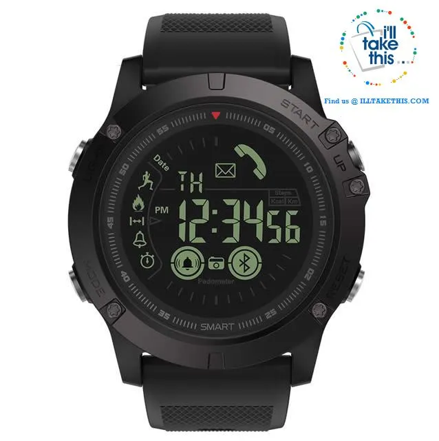 Men's Rugged Smartwatch All-Terrain Sports Watch for IOS and Android
