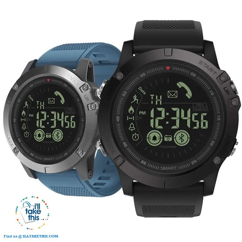 Men's Rugged Smartwatch All-Terrain Sports Watch for IOS and Android