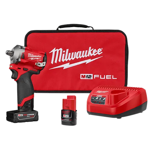 Milwaukee 2555-22 M12 Fuel 1/2" Stubby Impact Wrench Kit