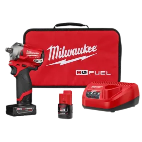 Milwaukee 2555-22 M12 Fuel 1/2" Stubby Impact Wrench Kit