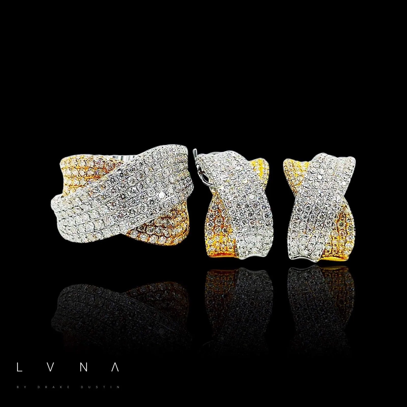 Multi-Tone Diamond Set 14kt
