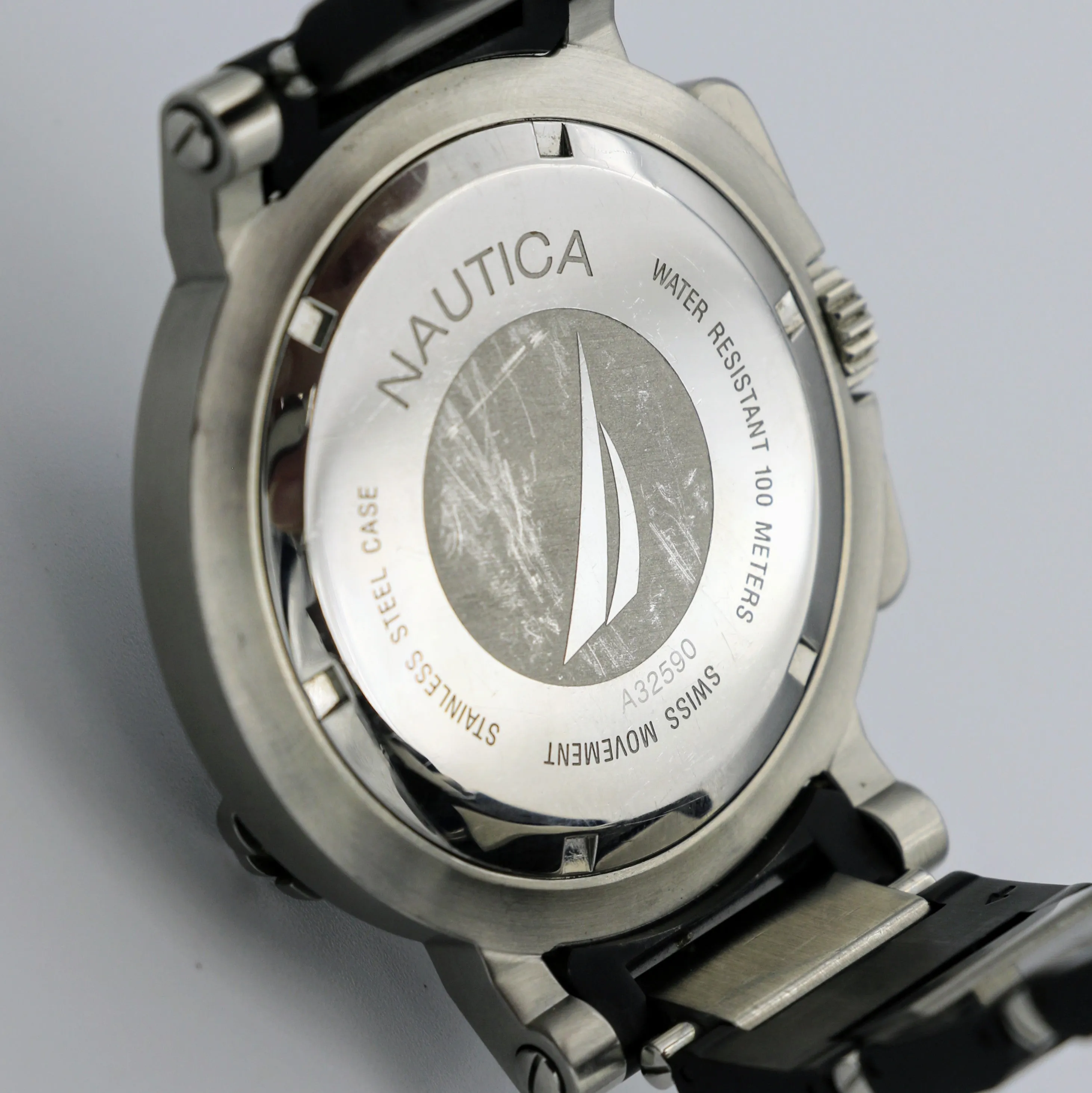 NAUTICA Chronograph Wristwatch Basketweave Dial Swiss High-Quality Quartz Watch