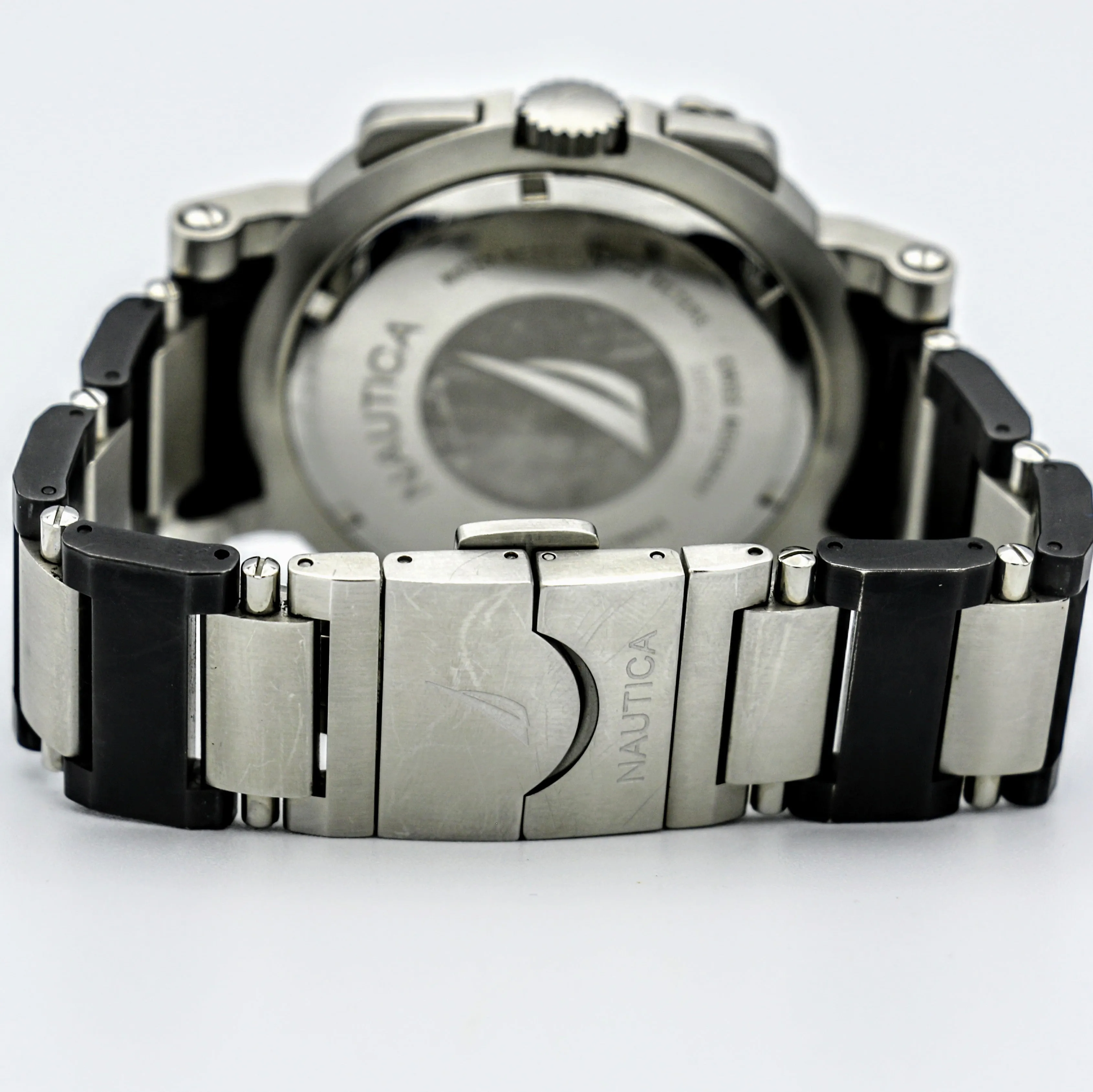 NAUTICA Chronograph Wristwatch Basketweave Dial Swiss High-Quality Quartz Watch