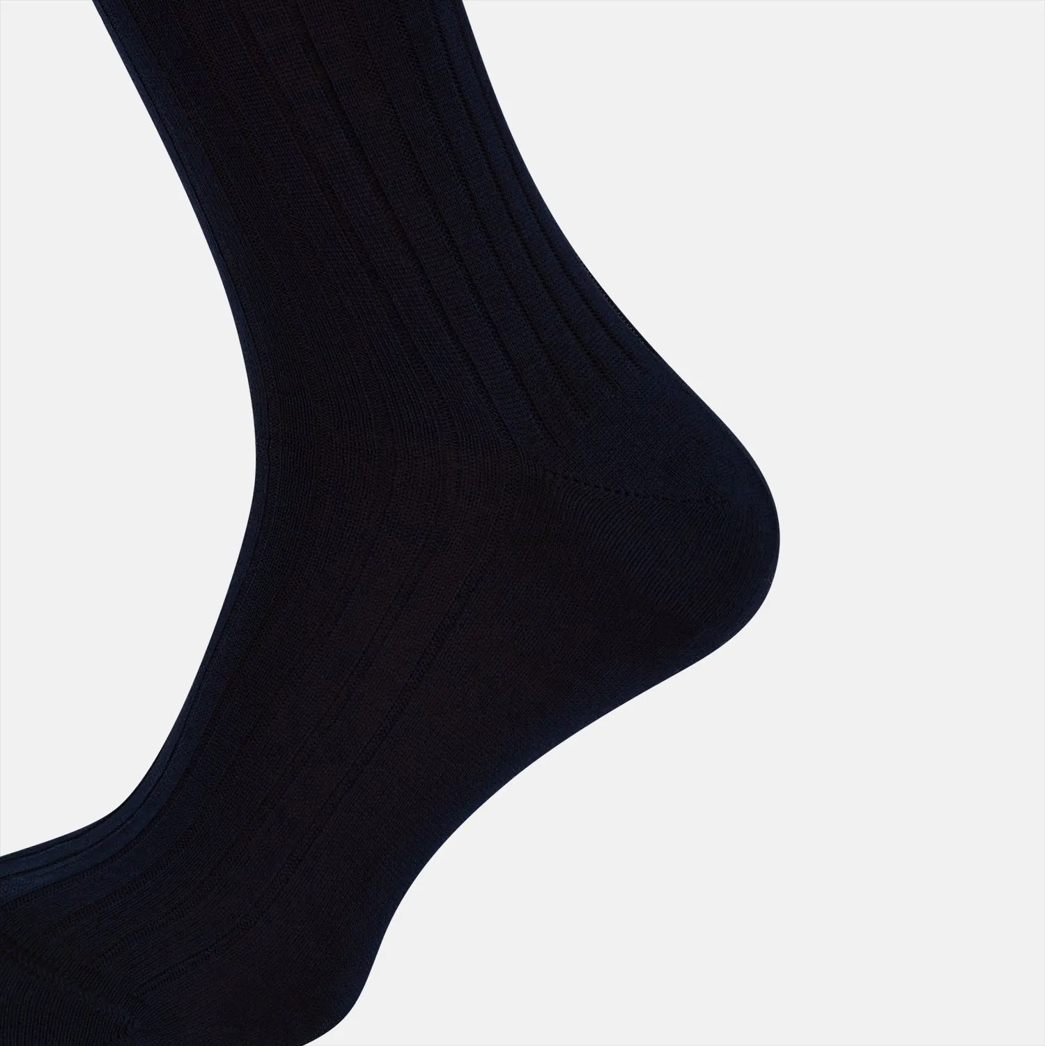 Navy Thick Knit Mid-Length Socks