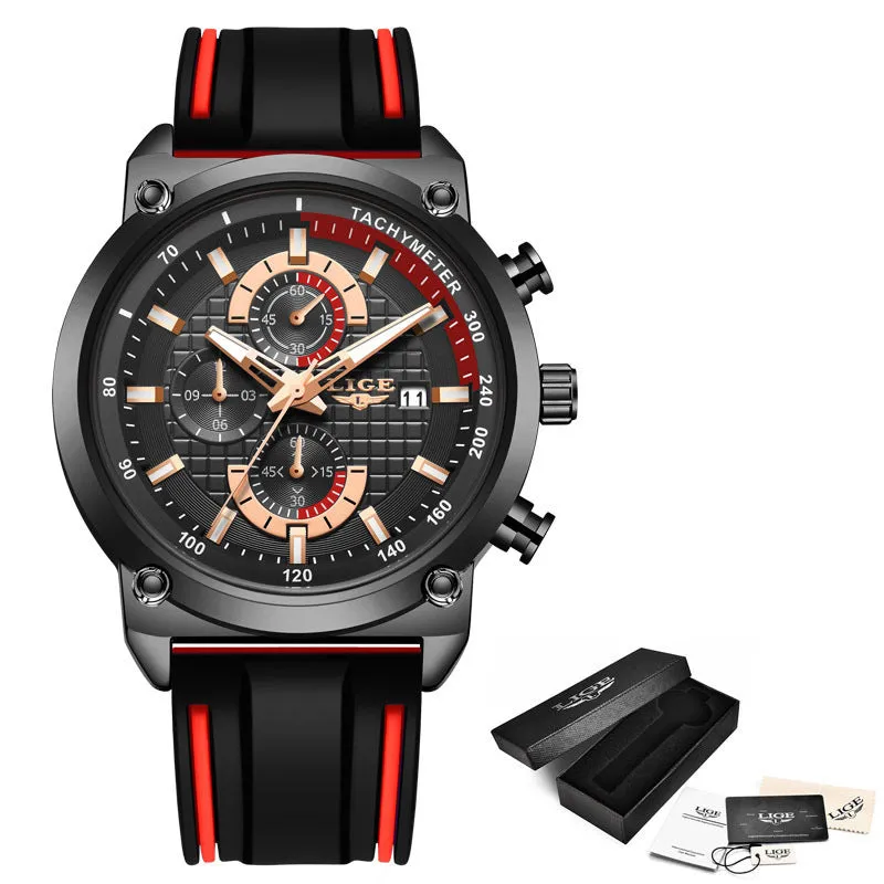 New Creative Design Blue Watches for Men: Luxury Quartz Wristwatch with Stainless Steel, Chronograph, and Sporty Appeal. Shop Now!