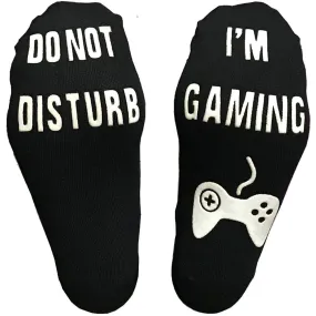 Novelty Cotton Socks Do Not Disturb Socks Funny, Black