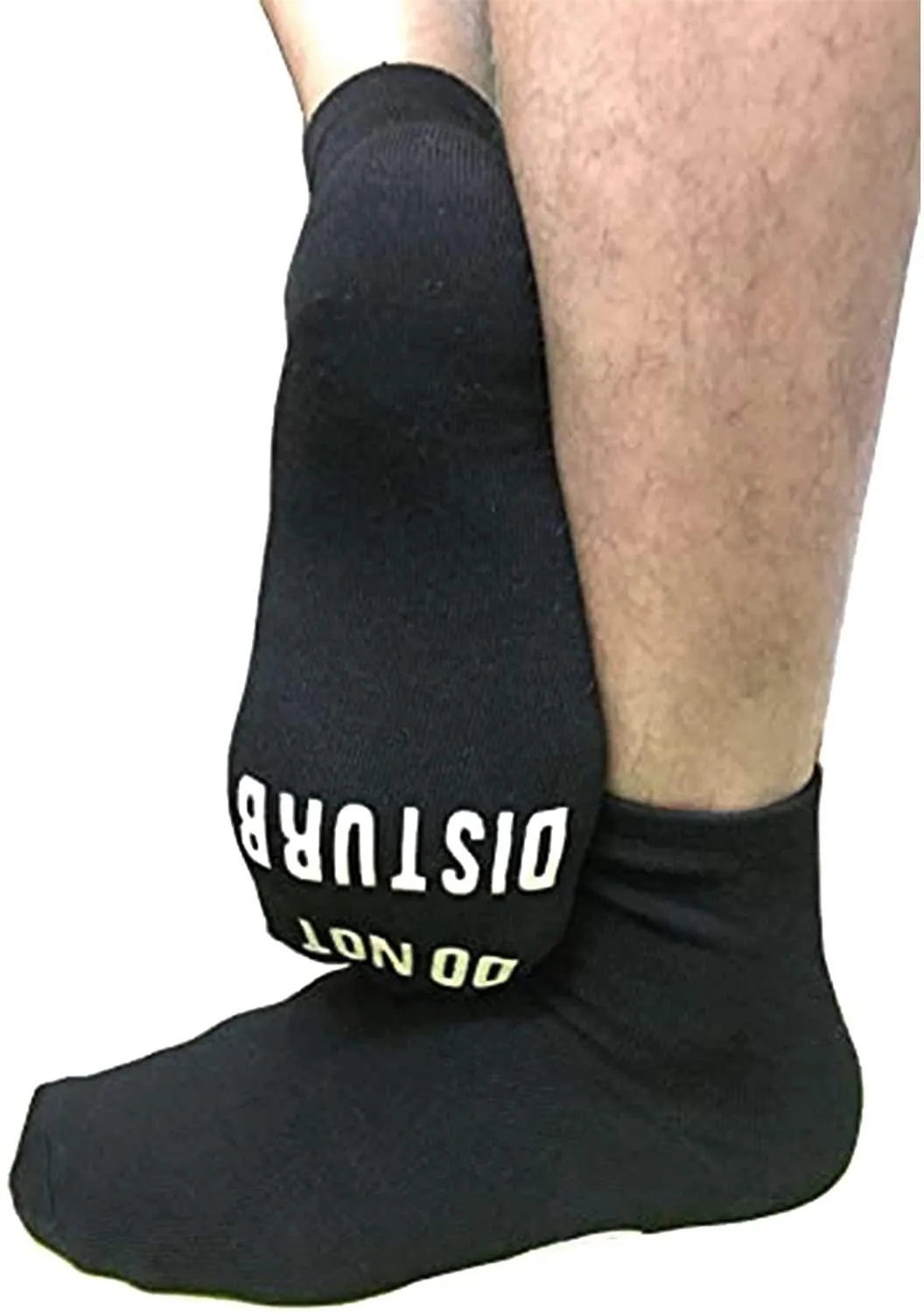 Novelty Cotton Socks Do Not Disturb Socks Funny, Black