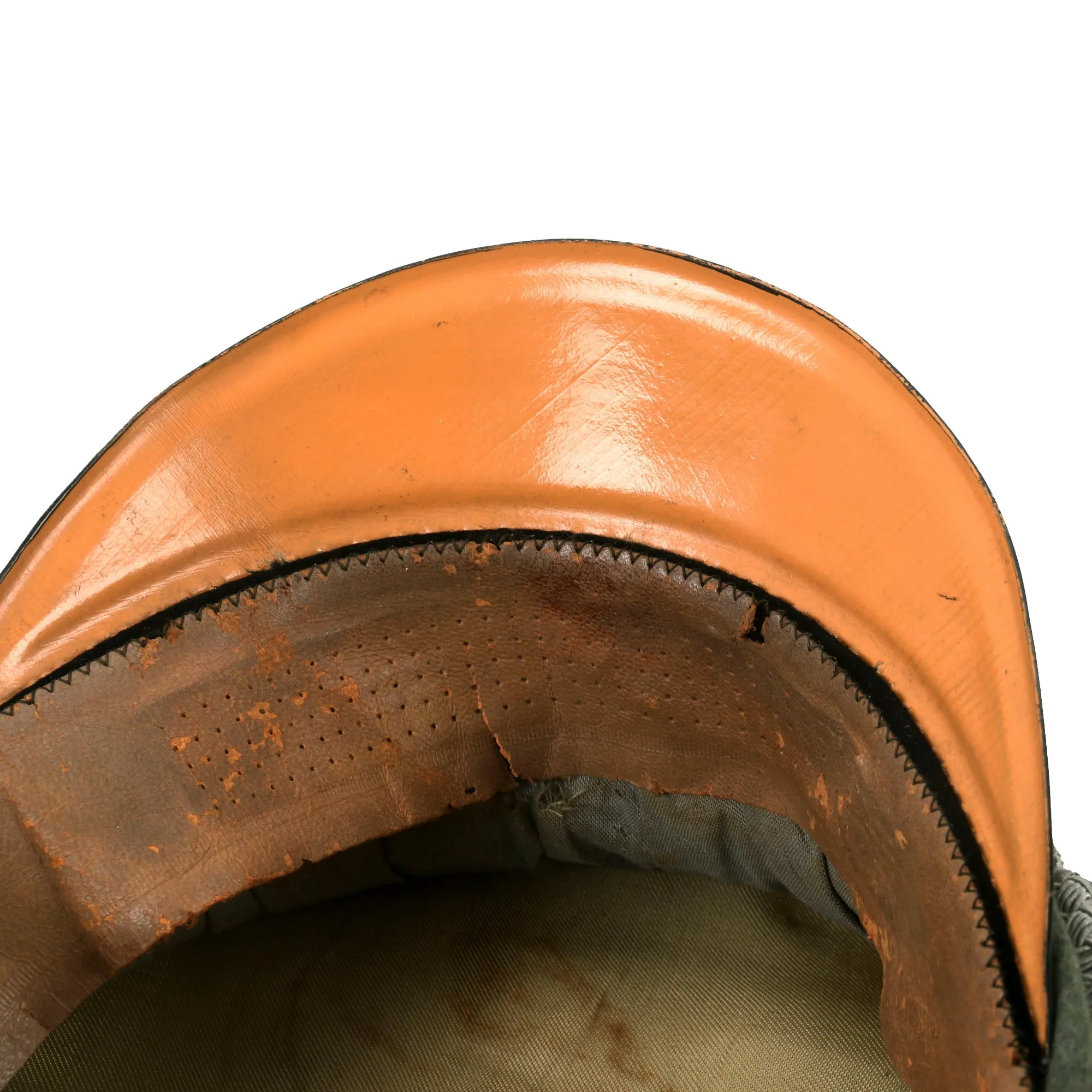 Original German WWII Army Heer Infantry Officers Schirmmütze Visor Cap by Erhard Burgmayer of Ulm