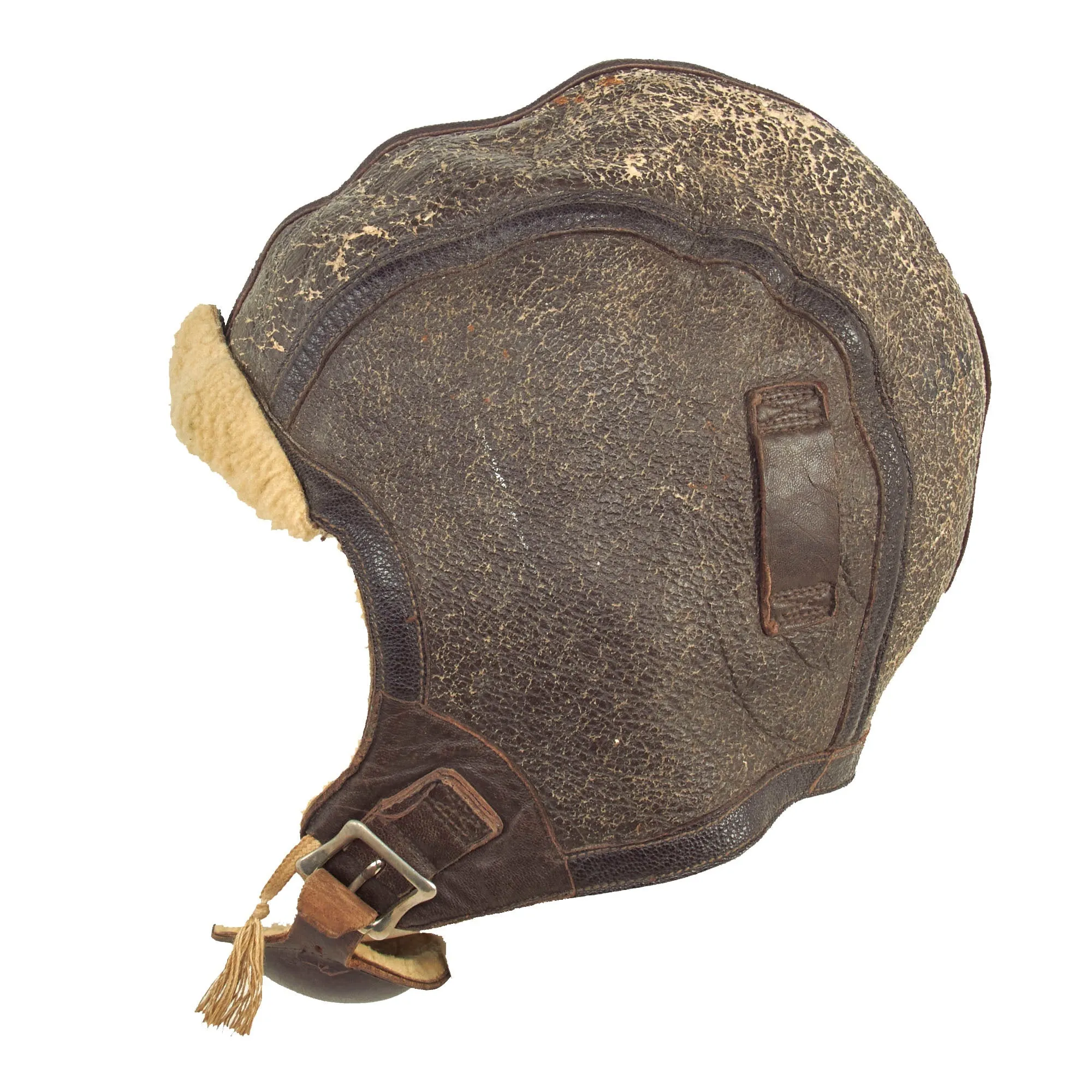 Original WWII U.S. Navy Flight Helmet & Goggle Set - Leather NAF 1092 & NAF 1092W Helmets