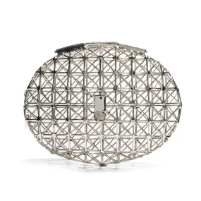 Oval Diamond Cage Clutch