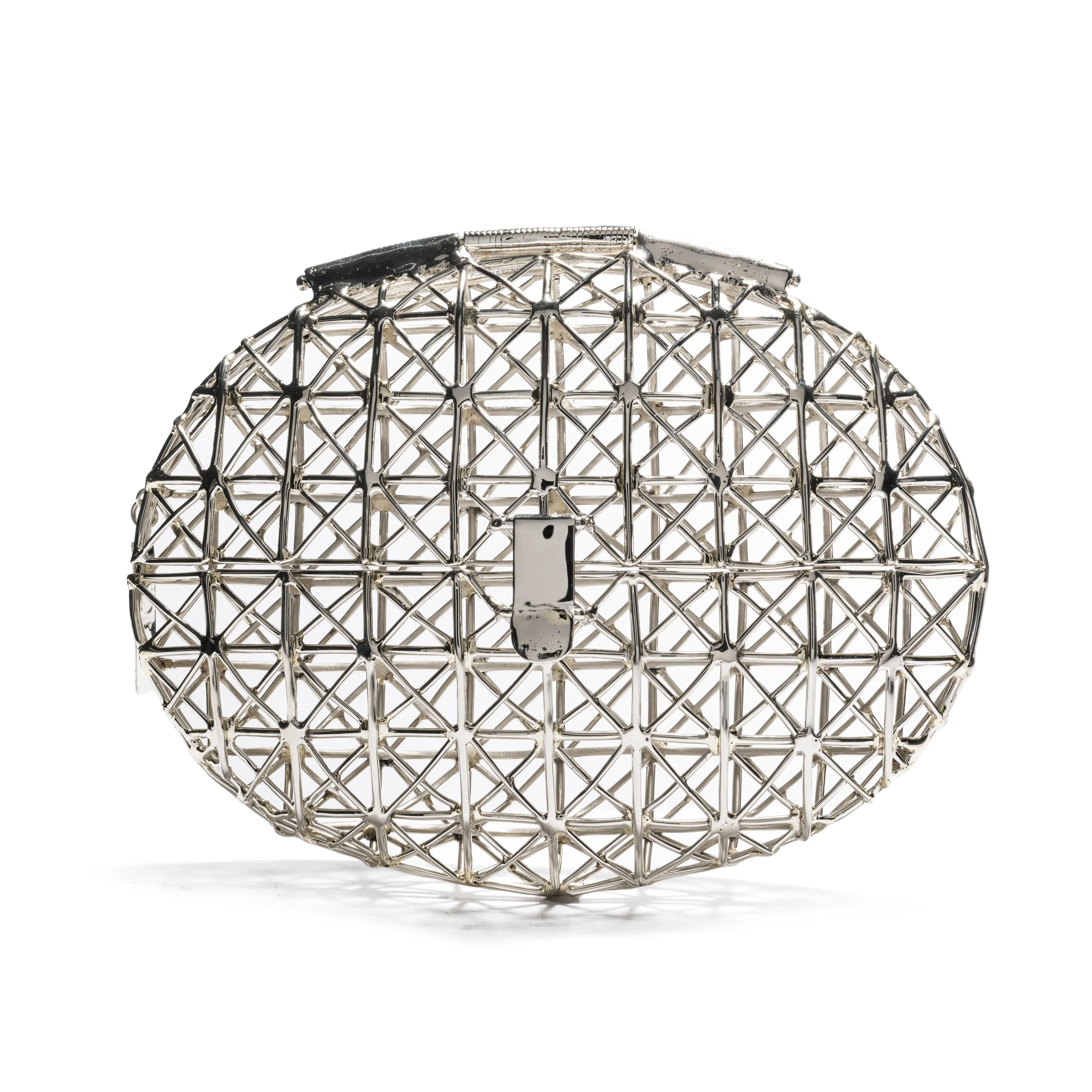 Oval Diamond Cage Clutch